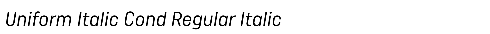 Uniform Italic Cond Regular Italic image